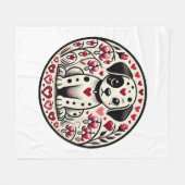 Dalmatinerliebe Fleecedecke (Vorderseite (Horizontal))