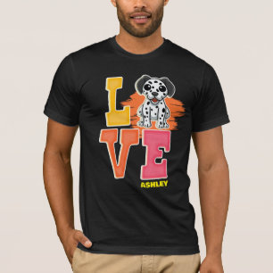 Dalmatinerliebhaber süße Farbe T-Shirt