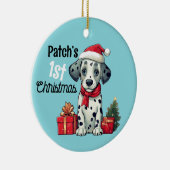 Dalmatiners erste Weihnachten Keramik Ornament (Rechts)