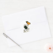 Dalmatinerwelpe mit Schmetterling Runder Aufkleber (Umschlag)