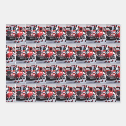 Dalmatinie Tragen eines müden Shirts Geschenkpapier Set (Vorderseite 2)