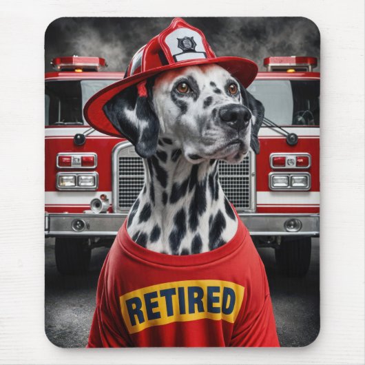 Dalmatinie Tragen eines müden Shirts Mousepad (Vorne)