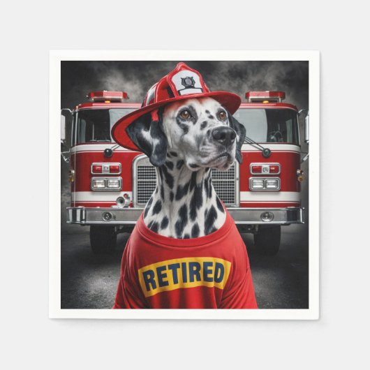 Dalmatinie Tragen eines müden Shirts Serviette (Vorderseite)