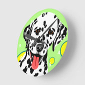 Dalmatinische Hundeliebhaberuhren Runde Wanduhr (Winkel)