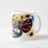 dalmatinische Sonnenblumen Jumbo-Tasse (Vorderseite Rechts)