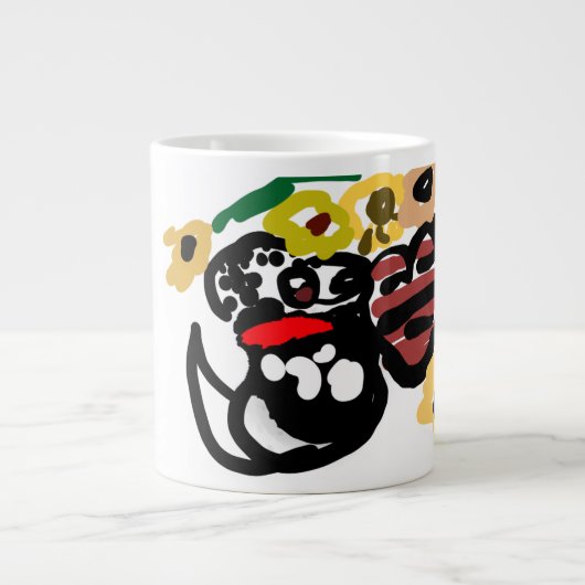 dalmatinische Sonnenblumen Jumbo-Tasse (Vorderseite)
