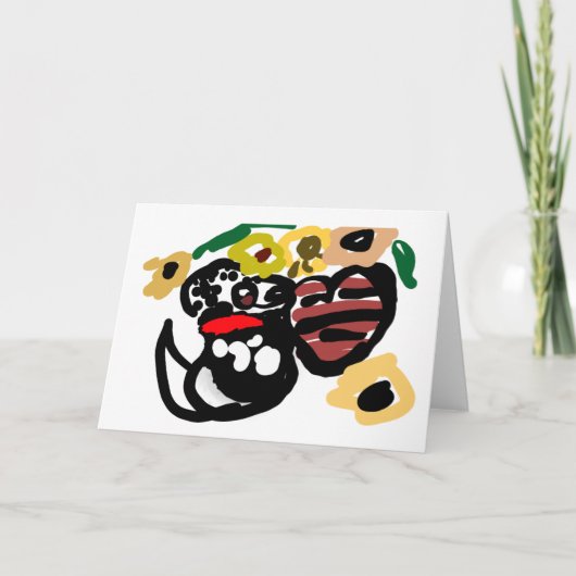 dalmatinische Sonnenblumen Karte (Vorderseite)