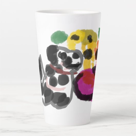dalmatinische Sonnenblumen Milchtasse (Vorderseite)