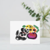 dalmatinische Sonnenblumen Postkarte (Stehend Vorderseite)