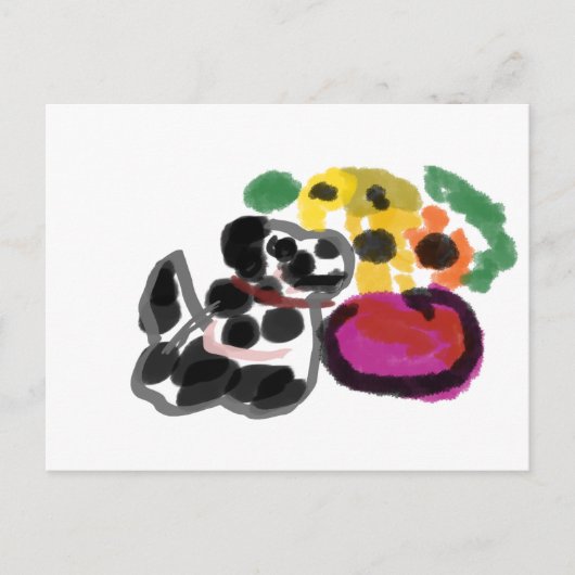 dalmatinische Sonnenblumen Postkarte (Vorderseite)