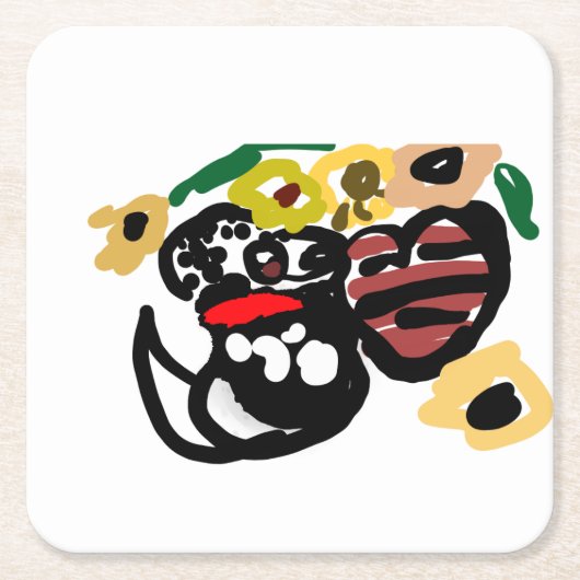 dalmatinische Sonnenblumen Rechteckiger Pappuntersetzer (Vorderseite)