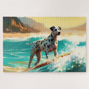 Dalmatinische Strand-Surfing-Malerei Puzzle