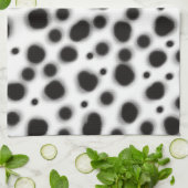 dalmatinischer niedlicher Schwarz-Weiß-Druck Geschirrtuch (Gefaltet)