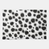 dalmatinischer niedlicher Schwarz-Weiß-Druck Geschirrtuch (Horizontal)