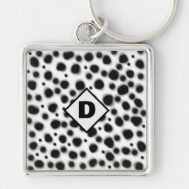 dalmatinischer niedlicher Schwarz-Weiß-Druck Schlüsselanhänger