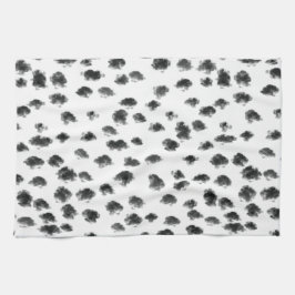 dalmatinischer Schwarz-Weiß-Ausdruck Geschirrtuch