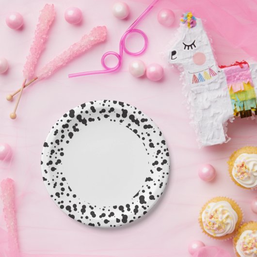 Dalmatinisches Punktemuster Pappteller (Party)