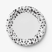 Dalmatinisches Punktemuster Pappteller (Vorderseite)