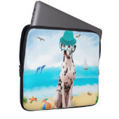 Dalmation Dog on Beach Laptopschutzhülle (Vorne Rechts)