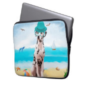 Dalmation Dog on Beach Laptopschutzhülle (Vorderseite Links)