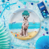 Dalmation Dog on Beach Pappteller (Party)