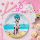 Dalmation Dog on Beach Pappteller (Party)