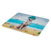 Dalmation Dog on Beach Schneidebrett (Ecke)