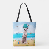 Dalmation Dog on Beach Tasche (Rückseite)