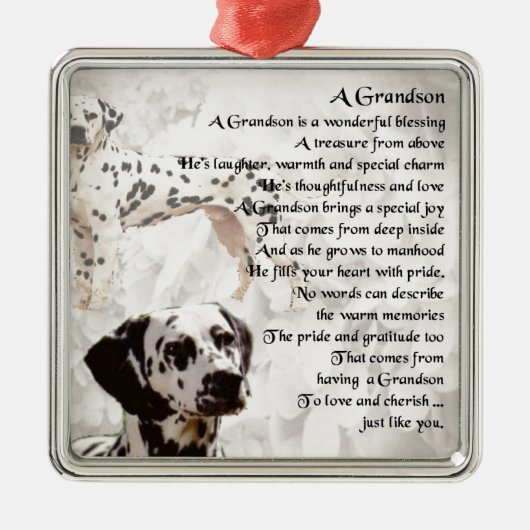 Dalmation - Enkel-Gedicht Ornament Aus Metall (Vorne)