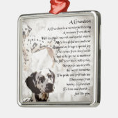 Dalmation - Enkel-Gedicht Ornament Aus Metall (Links)