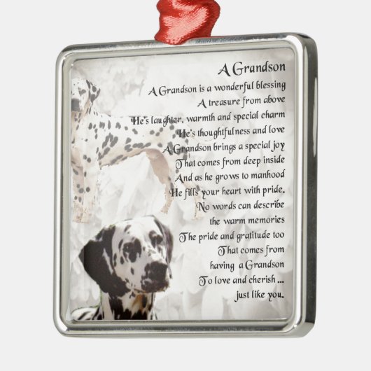 Dalmation - Enkel-Gedicht Ornament Aus Metall (Links)