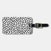 Dalmation Punkte in Schwarzweiss Gepäckanhänger (Vorderseite horizontal)