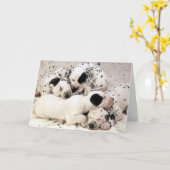 Dalmation_Puppies Karte (Gelbe Blume)