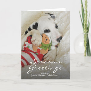 Dalmation Welpe mit WeihnachtsStrumpf Feiertagskarte
