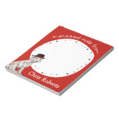 Dalmationr Black Hat Dog List Notizblock (Rotiert)