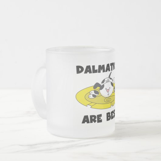 Dalmations Are Best T-shirts and Gifts Mattglastasse (Vorderseite Links)