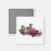 Dalmations Feuerwehrleute Magnet (Vorderseite/Rückseite)