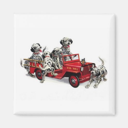 Dalmations Feuerwehrleute Magnet (Vorne)