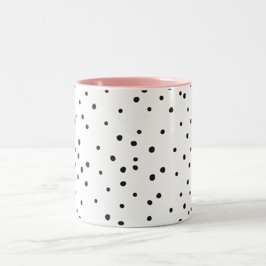 DALMATISIERUNGSPOTS niedlicher Spaß modern minimal Zweifarbige Tasse (Mittel)