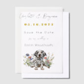 Dalmierung Hund und Wildblumen Save the Date Pergament Einladungen (Versetzt)