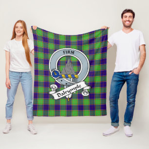 Dalrymple Clan Abzeichen Tartan Kariert Fleecedecke