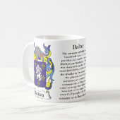 Dalton, der Ursprung und Bedeutung auf einer Tasse (Vorderseite Links)