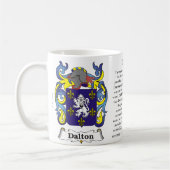 Dalton, der Ursprung und Bedeutung auf einer Tasse (Links)