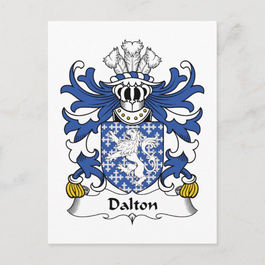 Dalton Familienwappen Postkarte (Vorderseite)