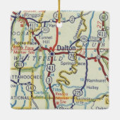 Dalton Georgia Vintag Map Keramik Ornament (Rückseite)