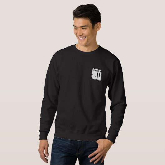 DALTON HIGHWAY ALASKA ROUTE 11 ROAD SIGN ALASKAN H SWEATSHIRT (Vorne ganz)