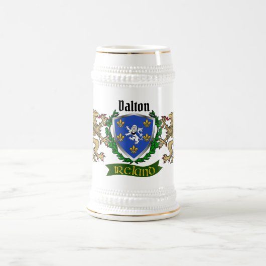 Dalton Irish Shield Personalisiert Beer Stein Bierglas (Mittel)