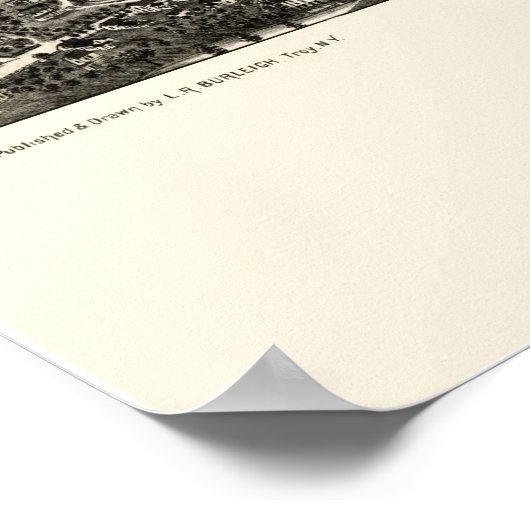 Dalton, MA Panoramic Map - 1884 Poster (Ecke)