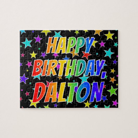 "DALTON" Vorname, Spaß "GLÜCKLICHER GEBURTSTAG" Puzzle (Horizontal)