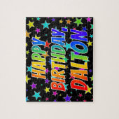 "DALTON" Vorname, Spaß "GLÜCKLICHER GEBURTSTAG" Puzzle (Vertikal)